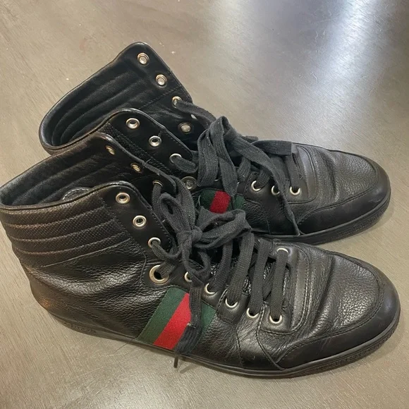 Gucci | Shoes | Gucci Coda Guccissima Black Leather Hightop